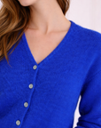 Cardigan Bleu Royal en Mohair