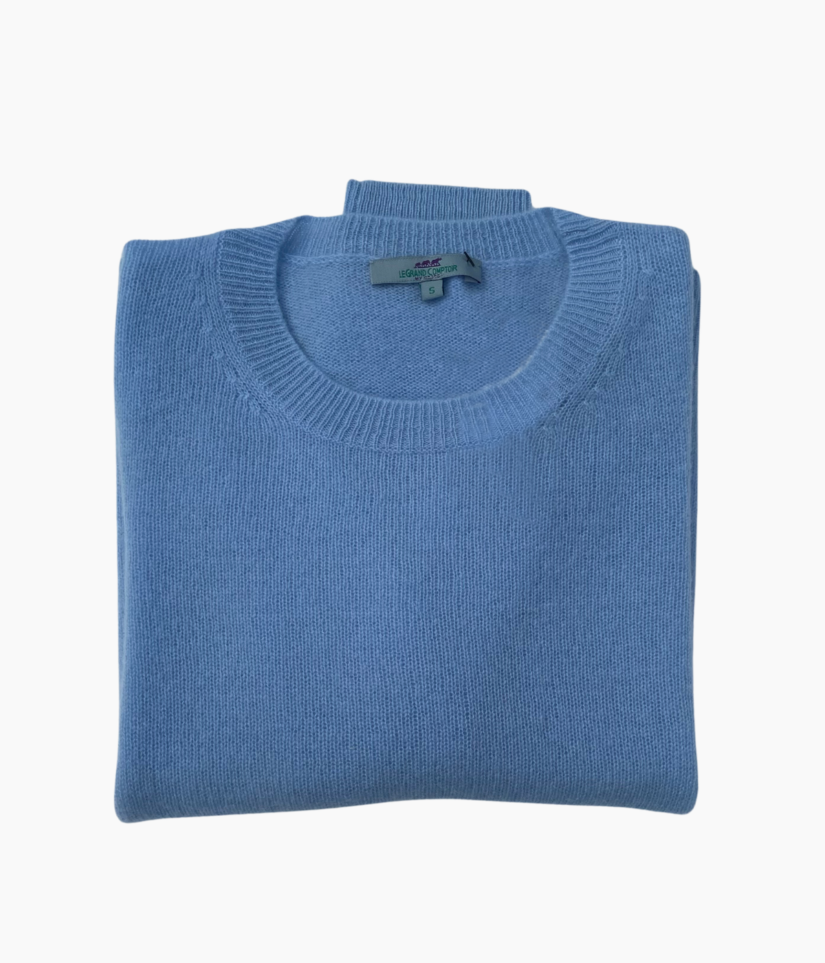 PULL COL ROND CACHEMIRE - LIGHT BLUE
