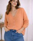 Cardigan Saumon en Mohair